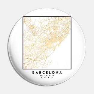 BARCELONA SPAIN CITY STREET MAP ART Pin