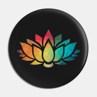 Rainbow color patterns lotus flower Pin