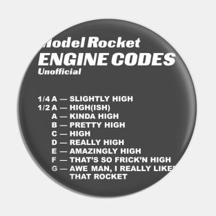 unofficial Model Rocket Engine Codes Pin