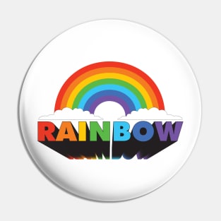 RAINBOW WITH CLOUDS Pin