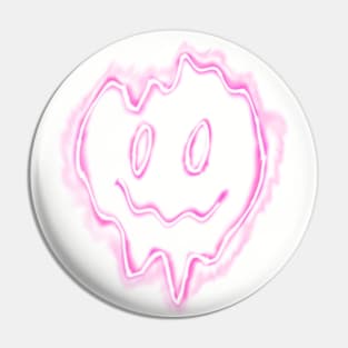 Squiggly smiley face Pin