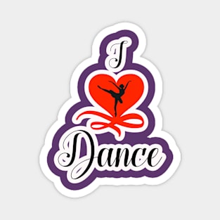 I Love Dance heart Magnet