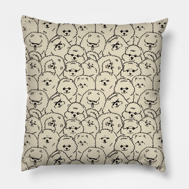 Oh Pomeranians Pillow by huebucket