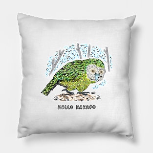 Hello Kakapo Pillow