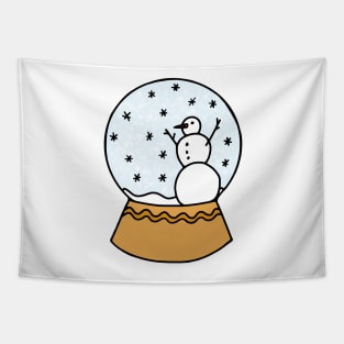 Winter Wonderland Snow Globe Tapestry