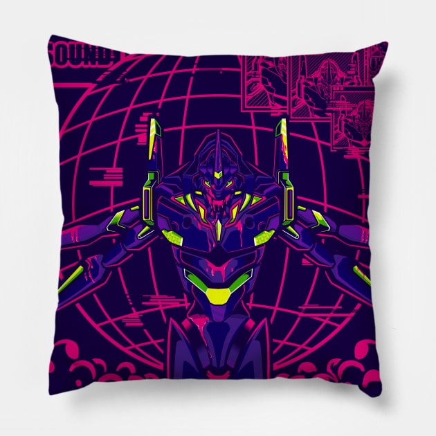 mecha monster danger virus Pillow by PenPencils