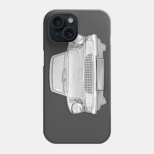 Ford Anglia 105E 1960s classic car monochrome Phone Case