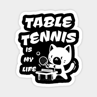 Cool Cat Playing Table Tennis Magnet