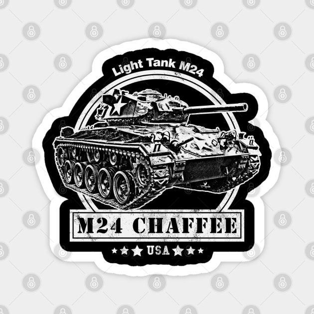 M24 Chaffee WW2 Tank Magnet by rycotokyo81