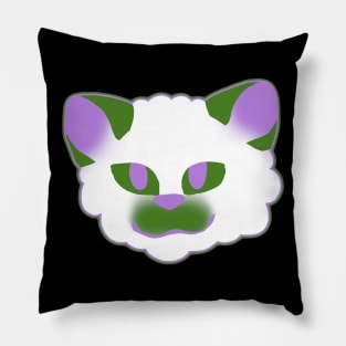 Genderqueer pride cat Pillow