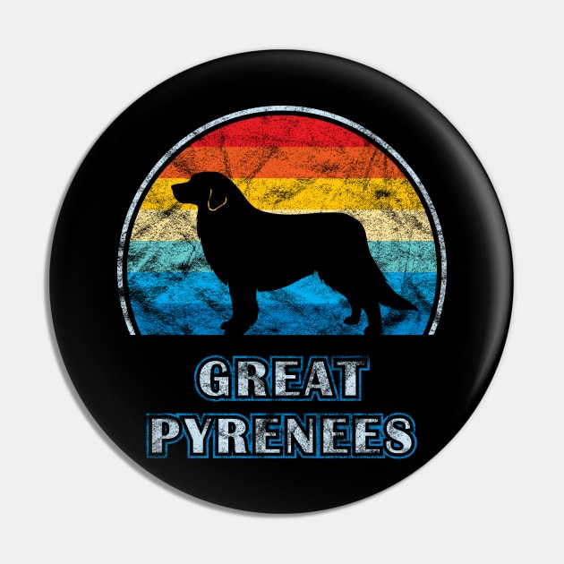 Great Pyrenees Vintage Design Dog Pin by millersye
