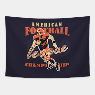 american football orange tone Tapestry