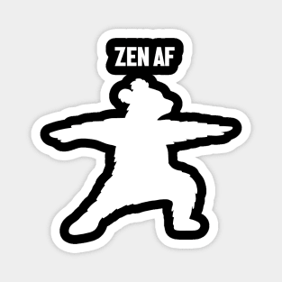 Zen Af Bear, Yoga Meditation Funny Magnet