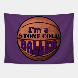 Im a Stone Cold Baller purple Tapestry