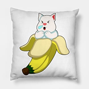 Cat with Banana Pillow