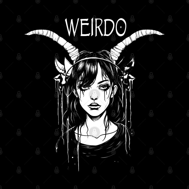 Punk Emo Heavy Metal Weird Goth Girl by ShirtFace