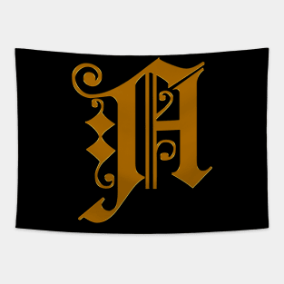 Golden Letter A Tapestry