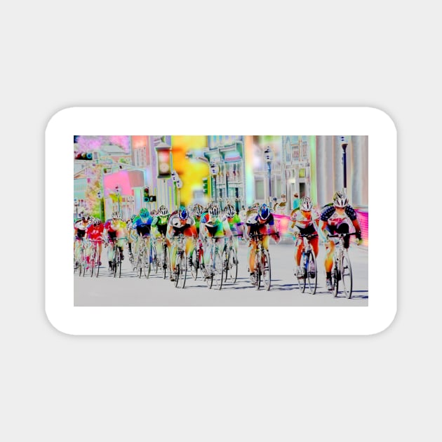 Cycling Down Main Street USA Magnet by VKPelham