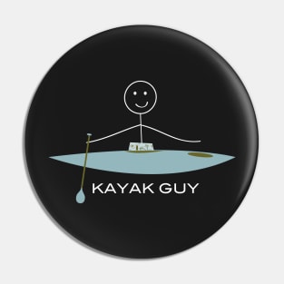 Funny Mens Kayak Guy Pin