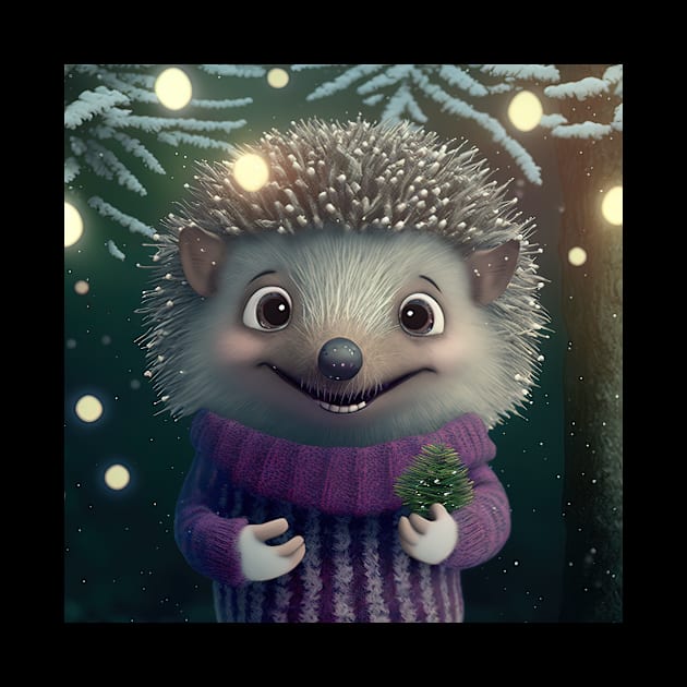 Cute Christmas Hedgehog by Art8085