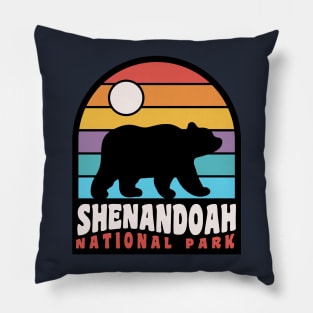 Shenandoah National Park Virginia Bear Badge Pillow