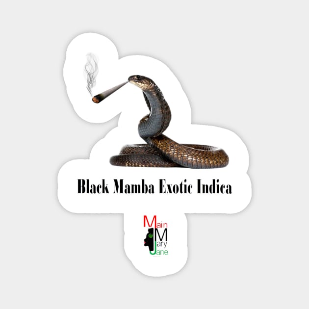 Black Mamba Premium Indica Magnet by Main Mary Jane Cannabis Collectibles