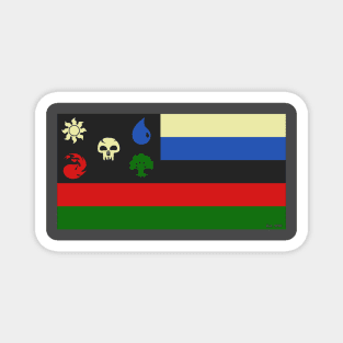 The National Flag of WUBRGania! | MTG Mana Color Design Magnet