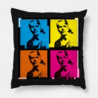 Robert Frost - Poet - colorful, pop art style design Pillow