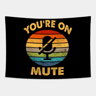 You're On Mute VIntage Tapestry