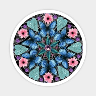 Butterfly Mandala Dark Magnet