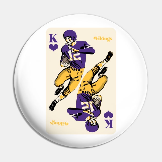 Minnesota Vikings King of Hearts Pin by Rad Love
