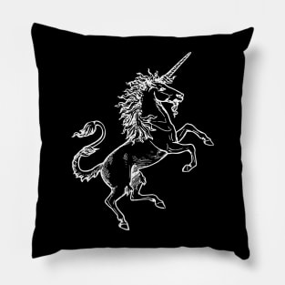 Medieval Heraldic Unicorn Pillow