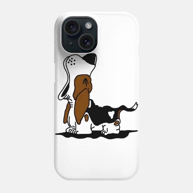 Howling Basset Hound Phone Case by imphavok