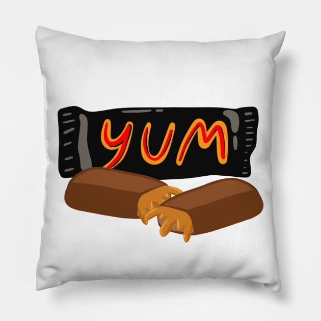 Chocolate Bars Yum - Snack Lover Art Pillow by isstgeschichte