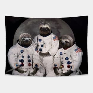 Astronaut Sloths on the way to the moon - Print / Home Decor / Wall Art / Poster / Gift / Birthday / Sloth Lover Gift / Animal print Canvas Print Tapestry