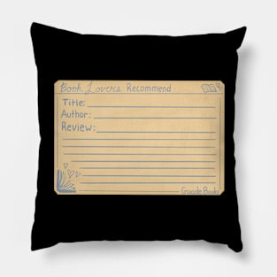 Book Lovers Recommend Pillow