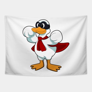 Duck with Cape & Mask Tapestry