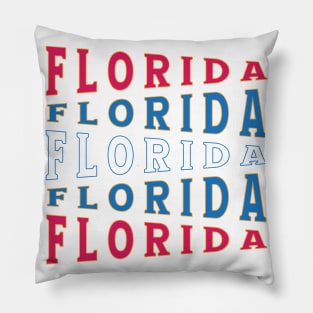 TEXT ART USA FLORIDA Pillow