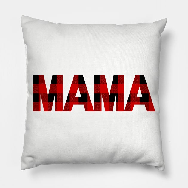 Buffalo plaid pattern mama Pillow by EdenLiving