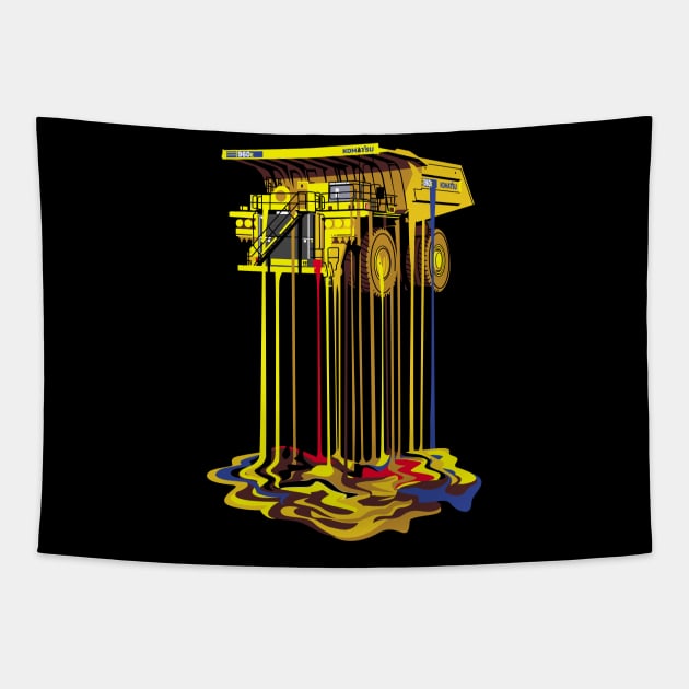 Hot Dump Truck Tapestry by damnoverload