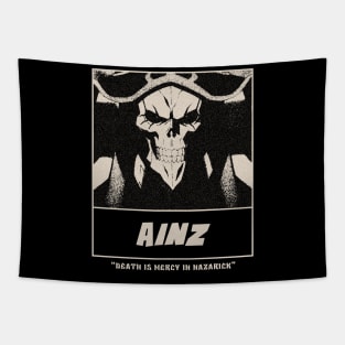 Ainz Gloomy Halftone Fanart Design Tapestry