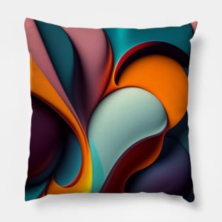 Abstract Wave 3D Pillow