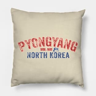 pyongyang north korea retro communism tshirt merch Pillow