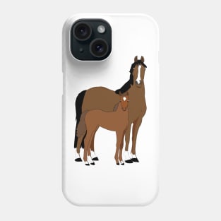 Morgan Mare and Foal Phone Case