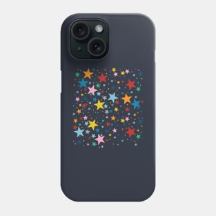 Rainbow Stars on Black Phone Case