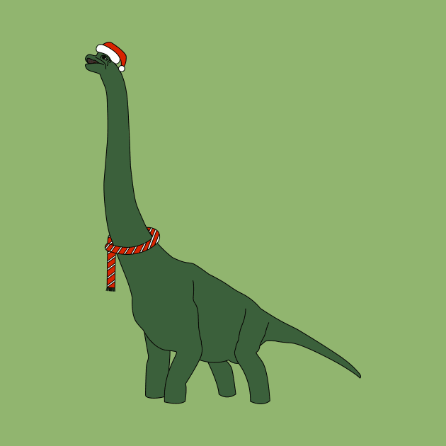 Christmas Green Dinosaur Digital Art | Christmas Special | illusima by illusima