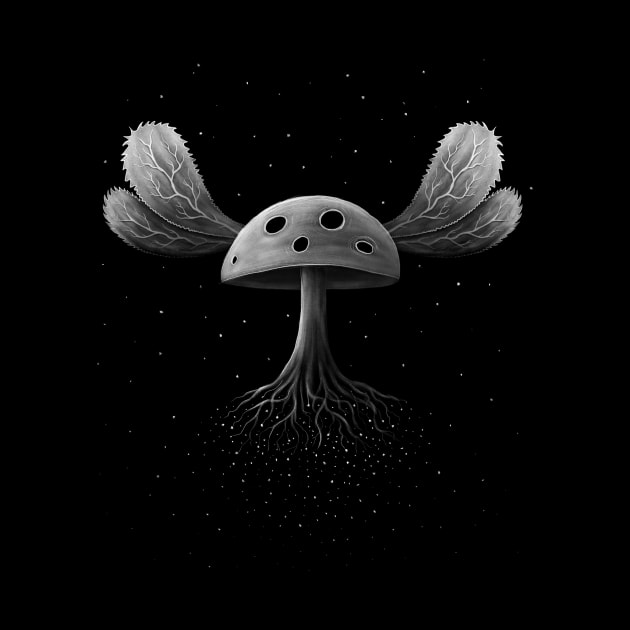 Flying Magic Mushroom In Space by OnstOn