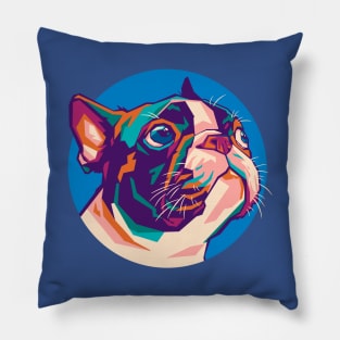 Boston Terrier Dog WPAP Pillow