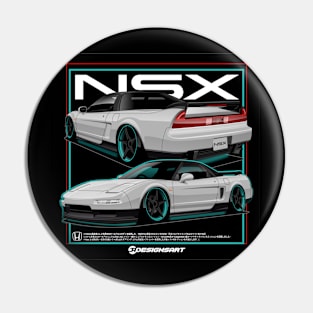 NSX red/white/teal Pin