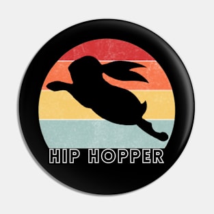 Hip Hopper Rabbit in Retro Sunset Pin